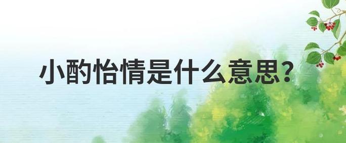 小酌怡情的意思(小酌怡情下一句最精辟)